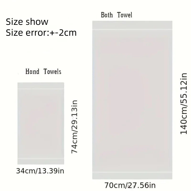 Bamboo Fiber Towels Set For Bath And Face Ultra Absorbent