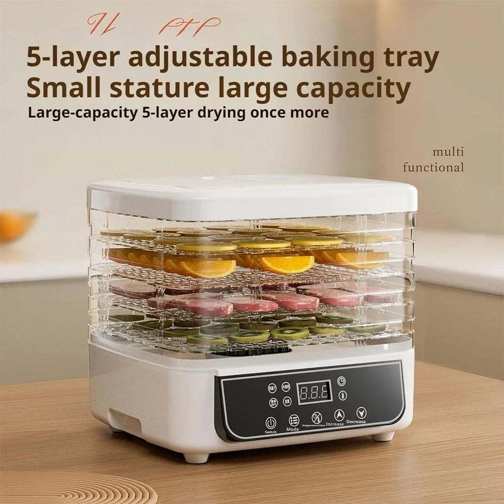 5-Layer Food Dehydrator For Fruit And Vegetables Adjustable Temperature