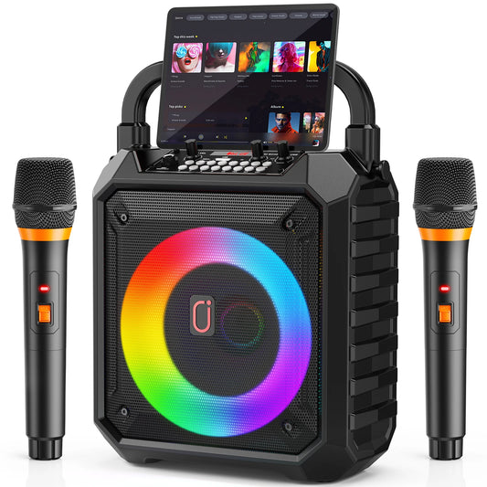 FanFun T17 Karaoke Machine With Wireless Microphones Party Speaker