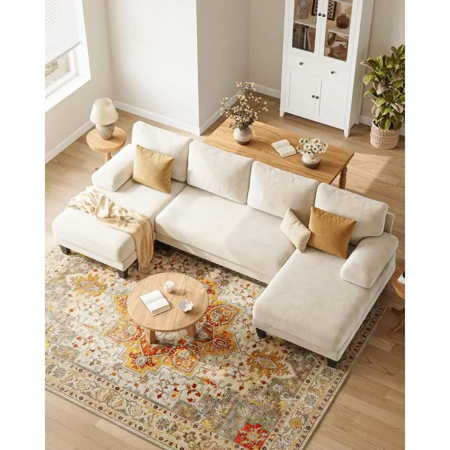 MBVM UShaped Sectional Sofa With Double Chaise For Living Room
