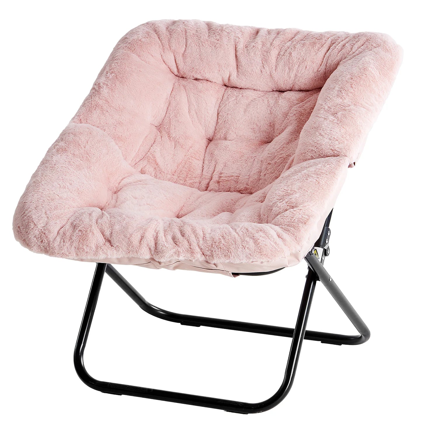JHK Cozy Saucer Chair Faux Fur Padded Seat Lounge Chair