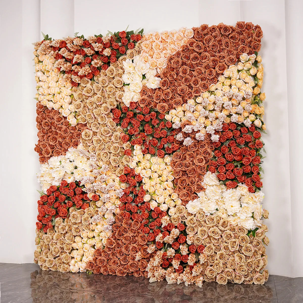 Gradient Rose Cloth Curtain Backdrop for Outdoor Wedding Decor