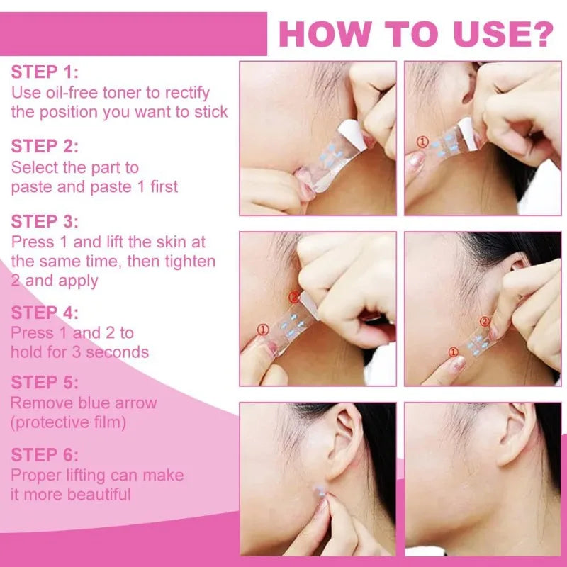 Invisible Facial Lifting Stickers For Chin And Jawline Patches
