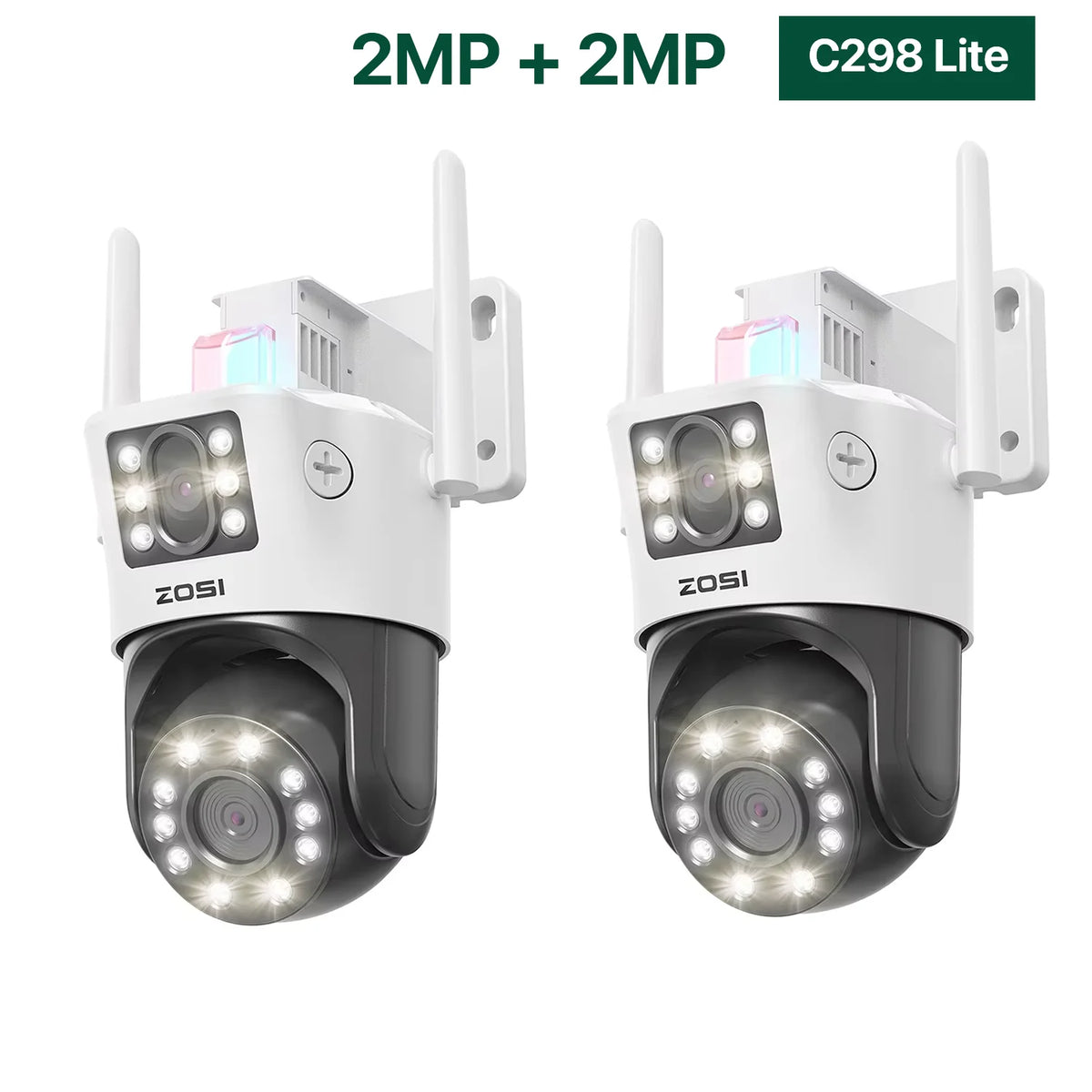 Zosi 4K Dual Lens PTZ Outdoor Surveillance Security Camera
