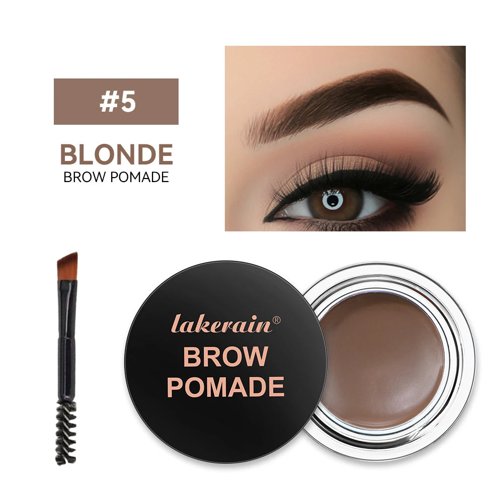 6 Colors Waterproof Eyebrow Tint with Brush Long-Wearing Full-Pigment Smudge-Proof Eyebrow Pomade Natural Wild Brows Makeup