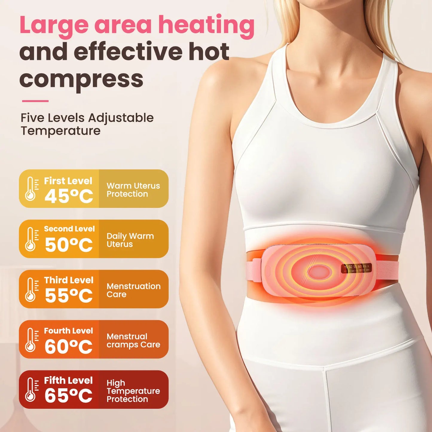 AFDEAL Electric Heating Pad For Menstrual Cramp Relief Belt