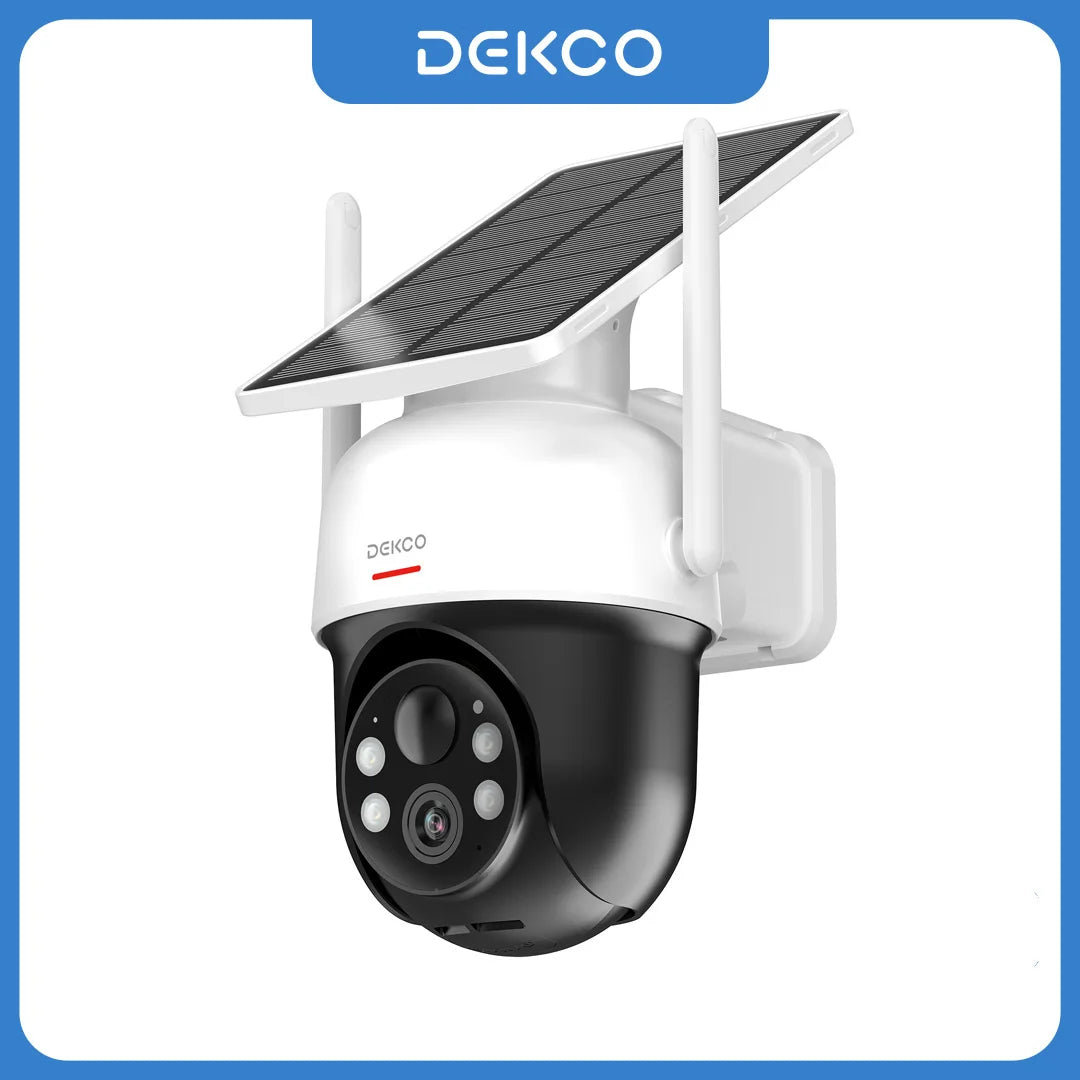 DEKCO Solar WiFi PTZ Security Camera With Smart Tracking