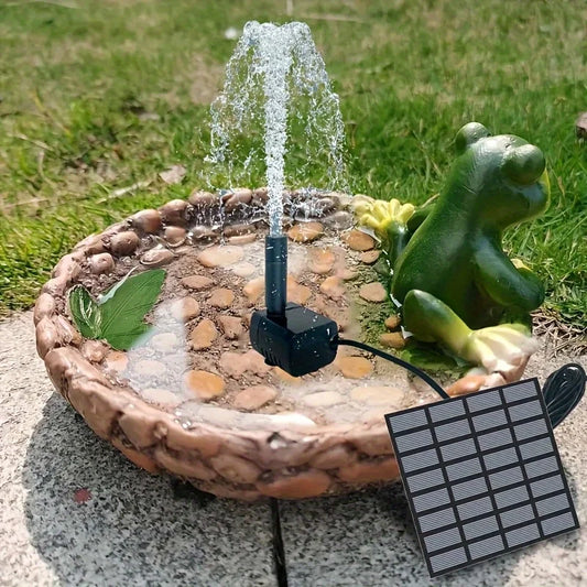 Floating Solar Fountain Pump With 6 Nozzles For Outdoor Ponds