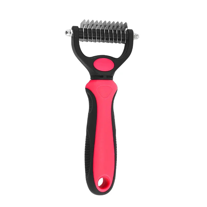 Pet Deshedding Brush Cat Comb Self Cleaning Grooming Tool