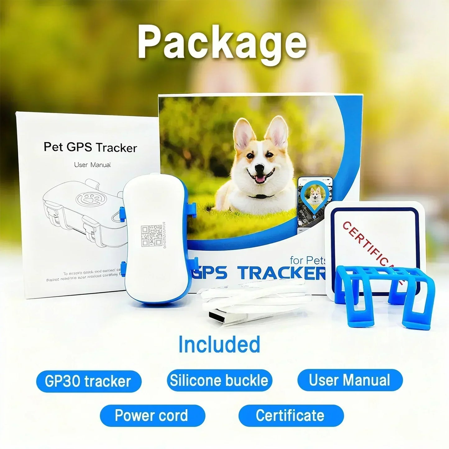WANWAYTECH GPS Pet Tracker 4G Real Time Tracking for Pets IP67 Waterproof