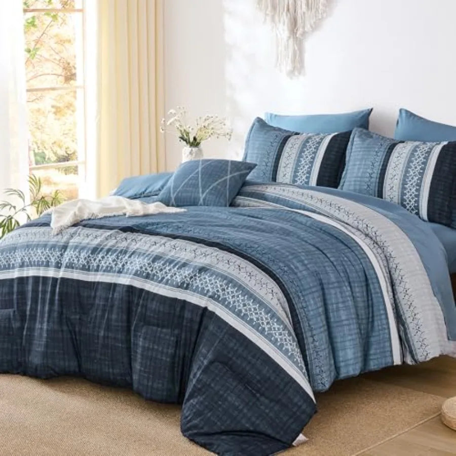 Boho King Comforter Bedding Set Duvet Cover and Pillowcases