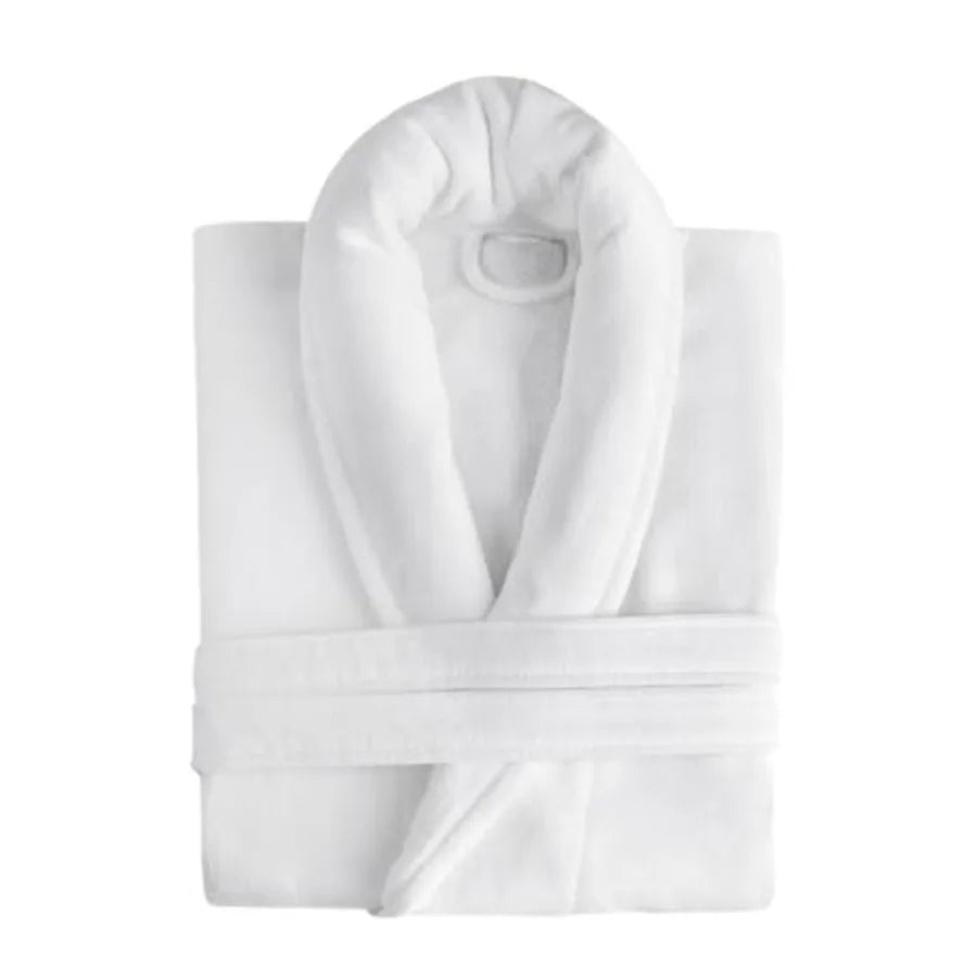 Unisex Luxury Plush Velour Cotton Bathrobe Ultra Soft