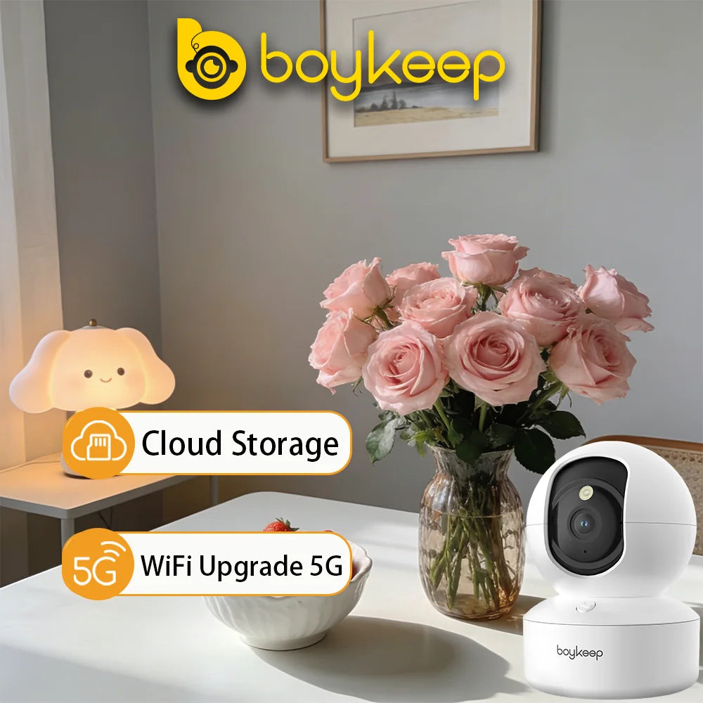 BoyKeep 2K Pet Camera With Night Vision And Motion Detection