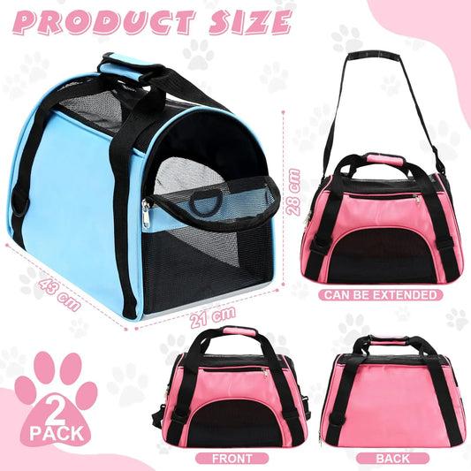 Breathable Mesh Pet Carrier for Small Dogs and Cats