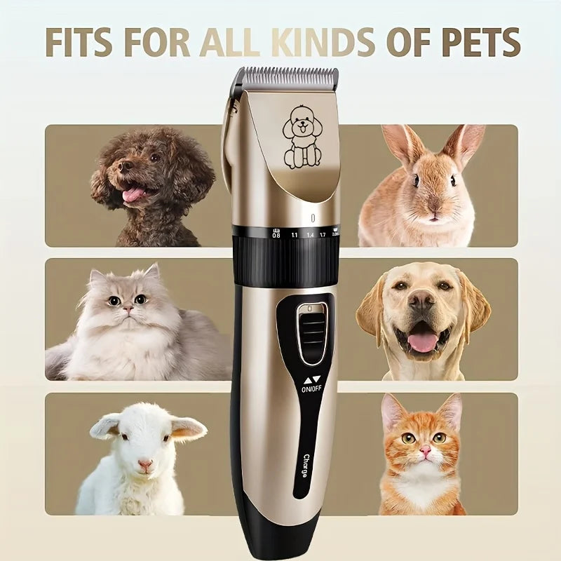 Low Noise USB Rechargeable Pet Grooming Kit With Ceramic Blades