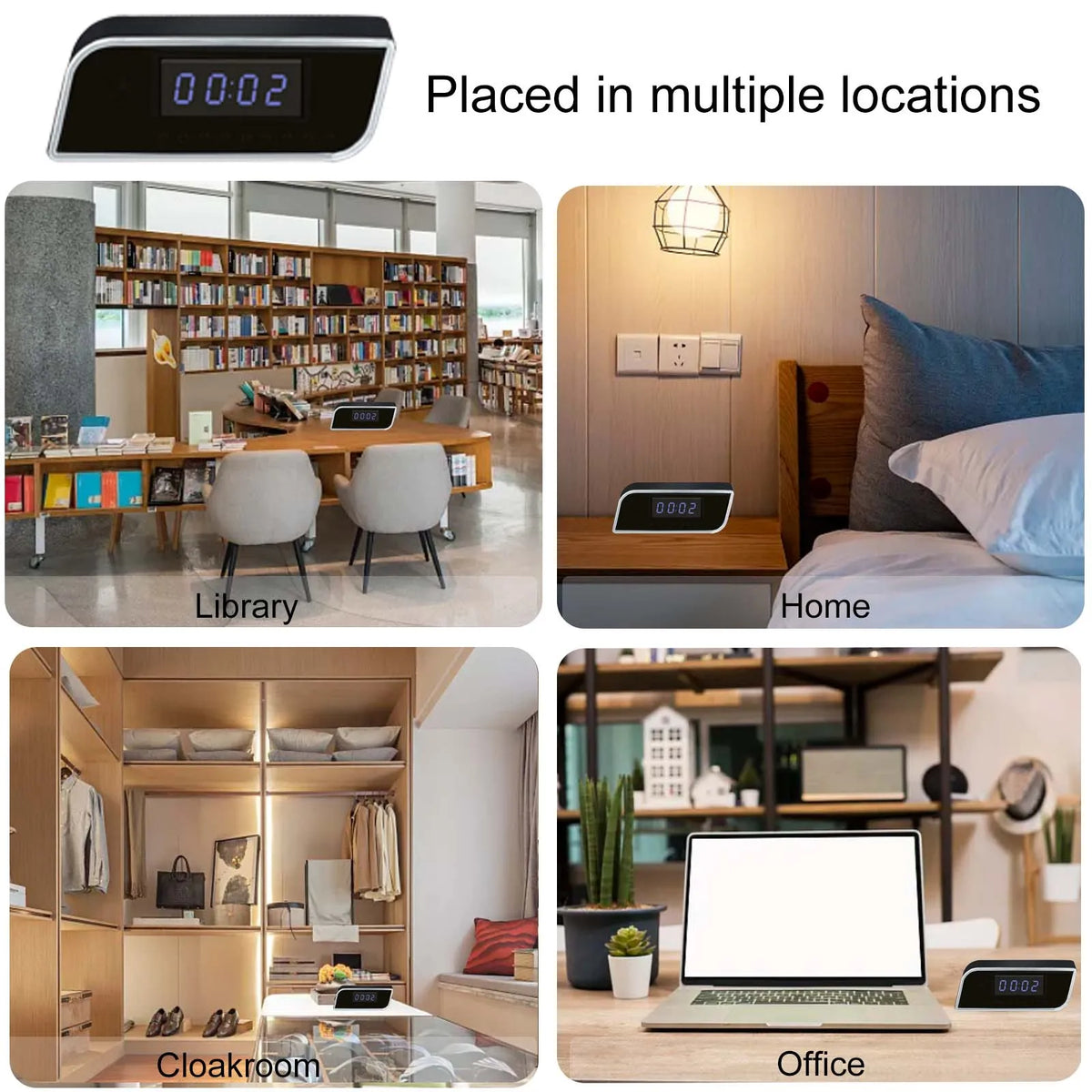 Ouvis 4K Smart Clock Camera With Motion Detection Night Vision