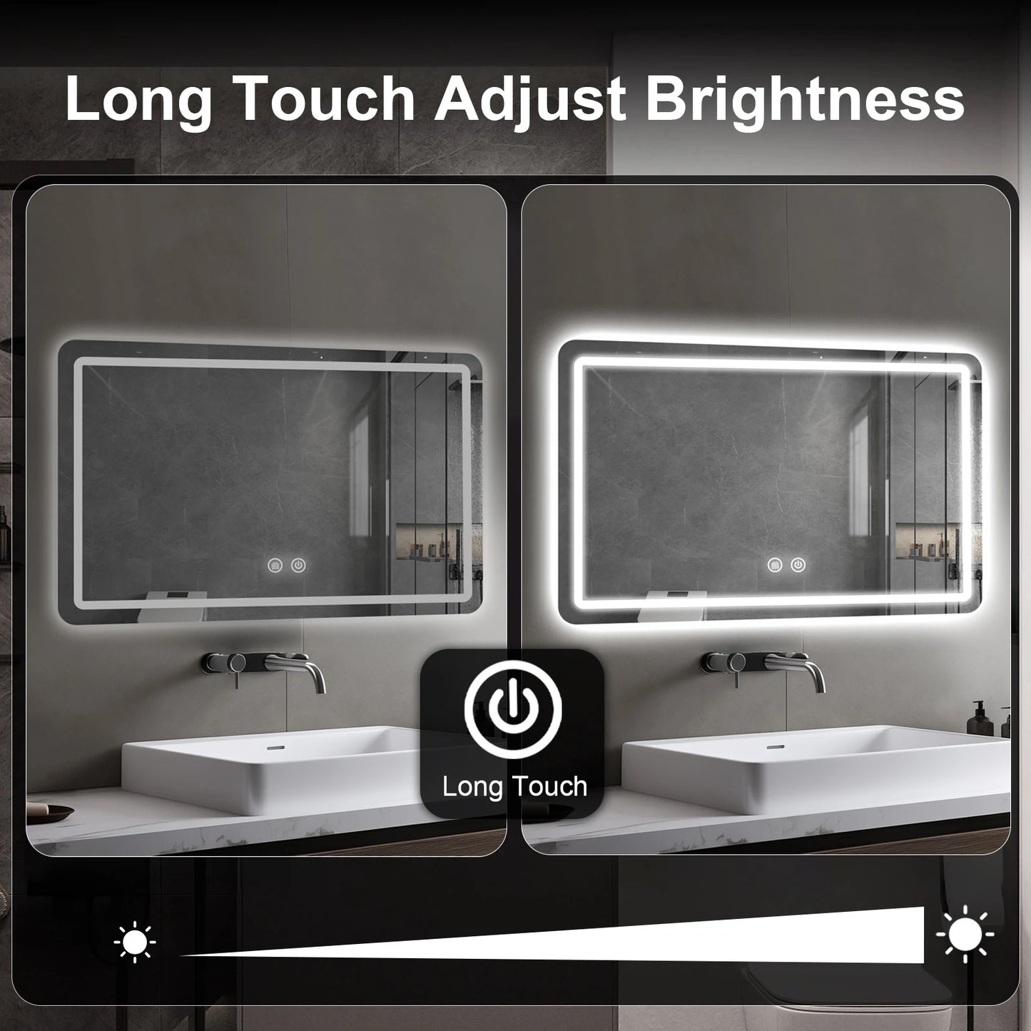 MYGIIVOVO LED Fogless Demister Vanity Mirror With Backlit Lights