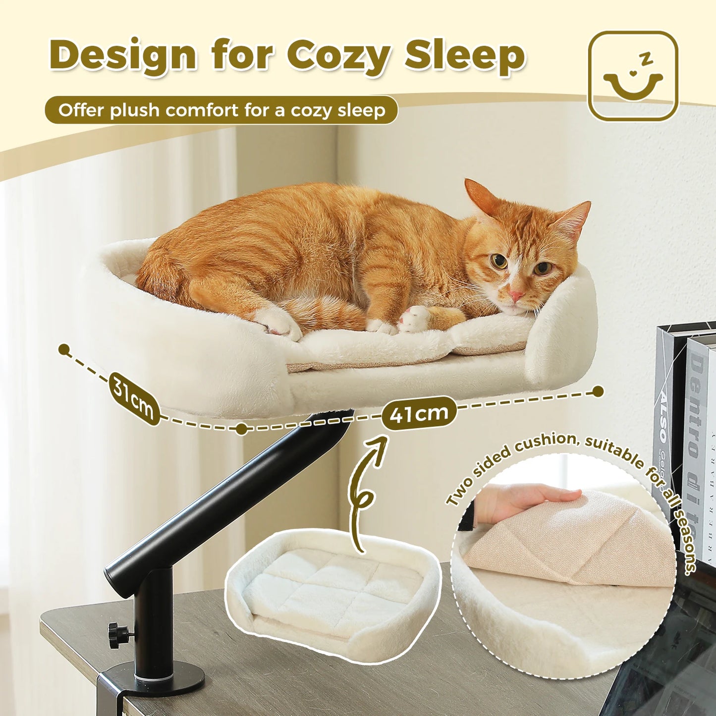 PAWZ Road Cat Desk Bed 360 Degree Rotatable Hammock