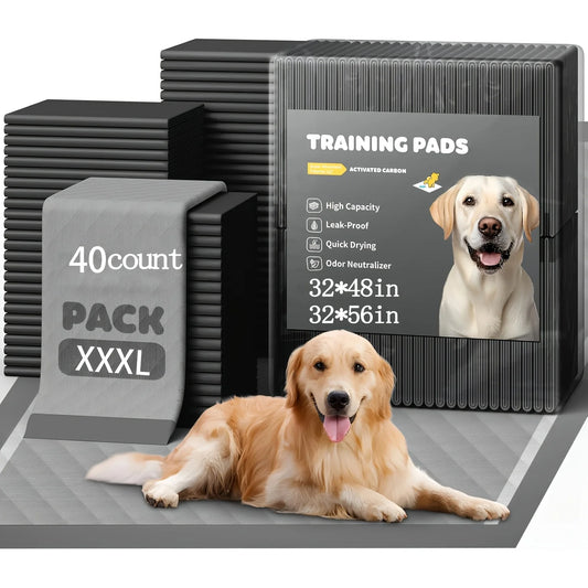 Odor-Control Charcoal Pee Pads For Dogs And Cats, Leak-Proof