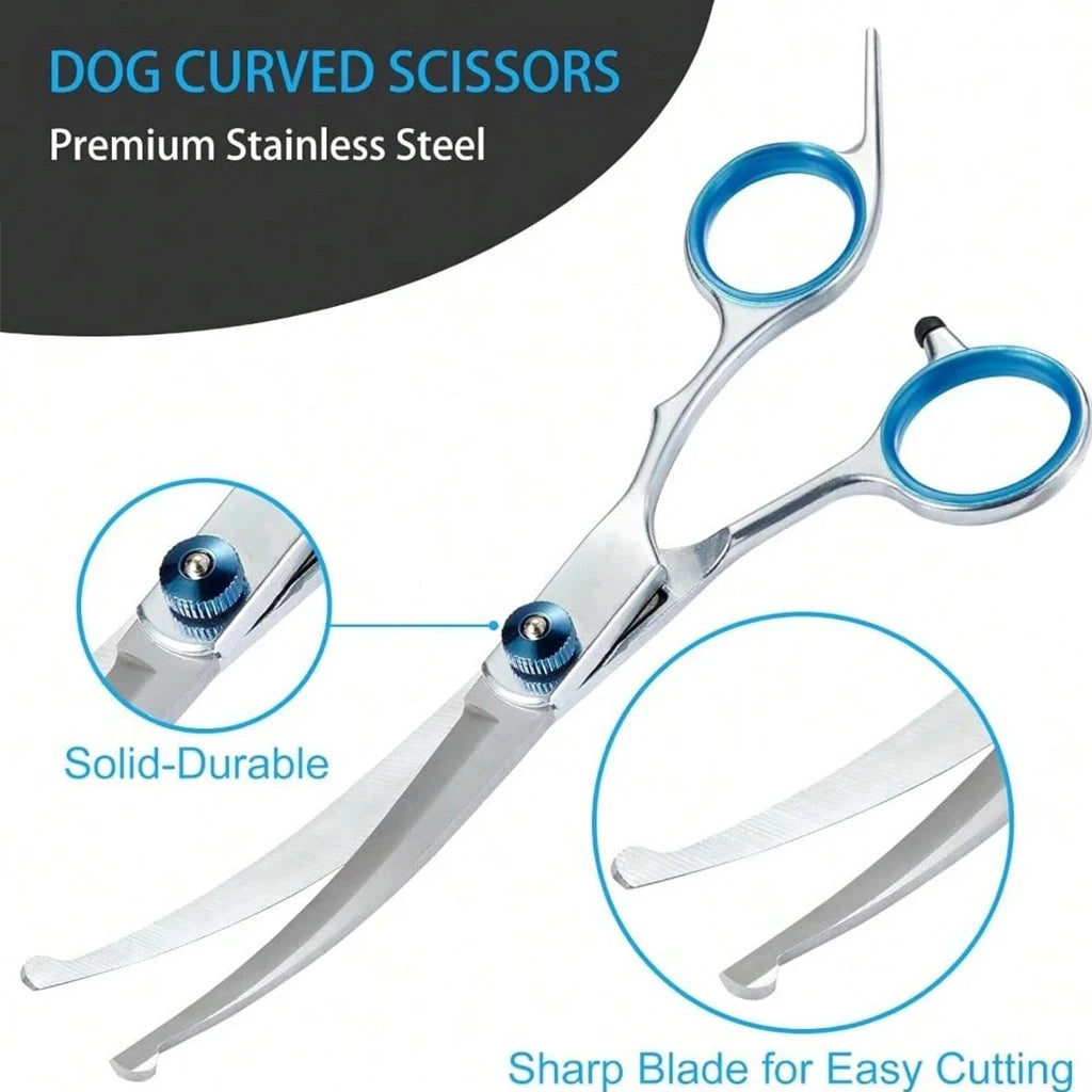 SHUYU Pet Grooming Scissors Kit Stainless Steel Hair Shears