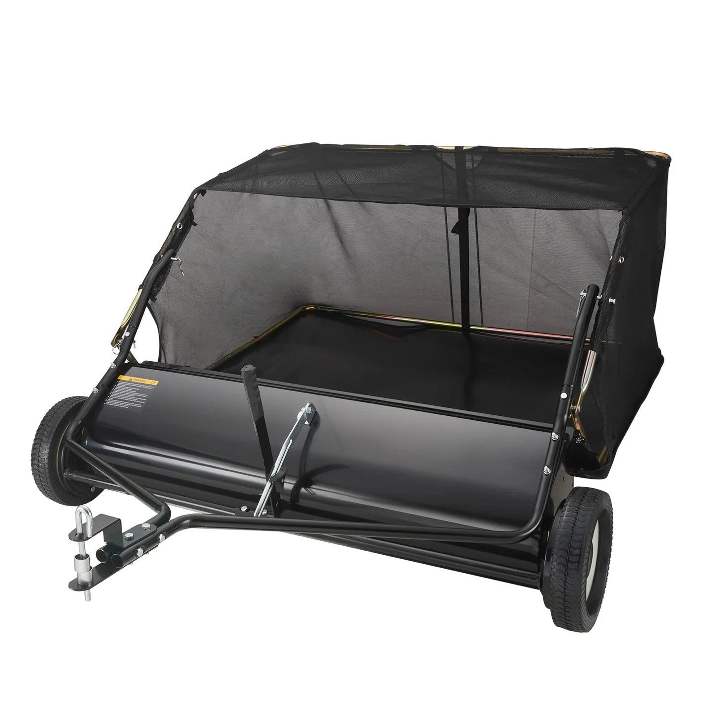 SucceBuy Tow Behind Lawn Sweeper Capacity Heavy Duty Leaf Collector
