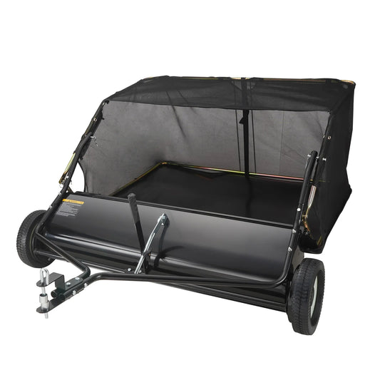 SucceBuy Tow Behind Lawn Sweeper Capacity Heavy Duty Leaf Collector