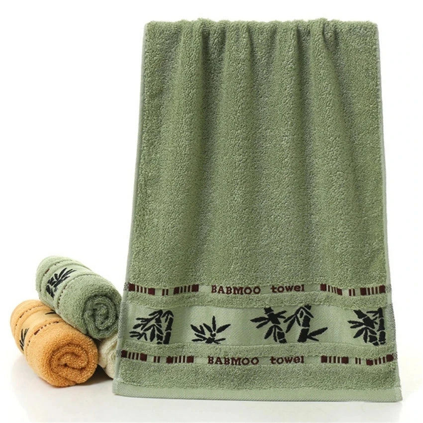 Bamboo Fiber Towels Set For Bath And Face Ultra Absorbent