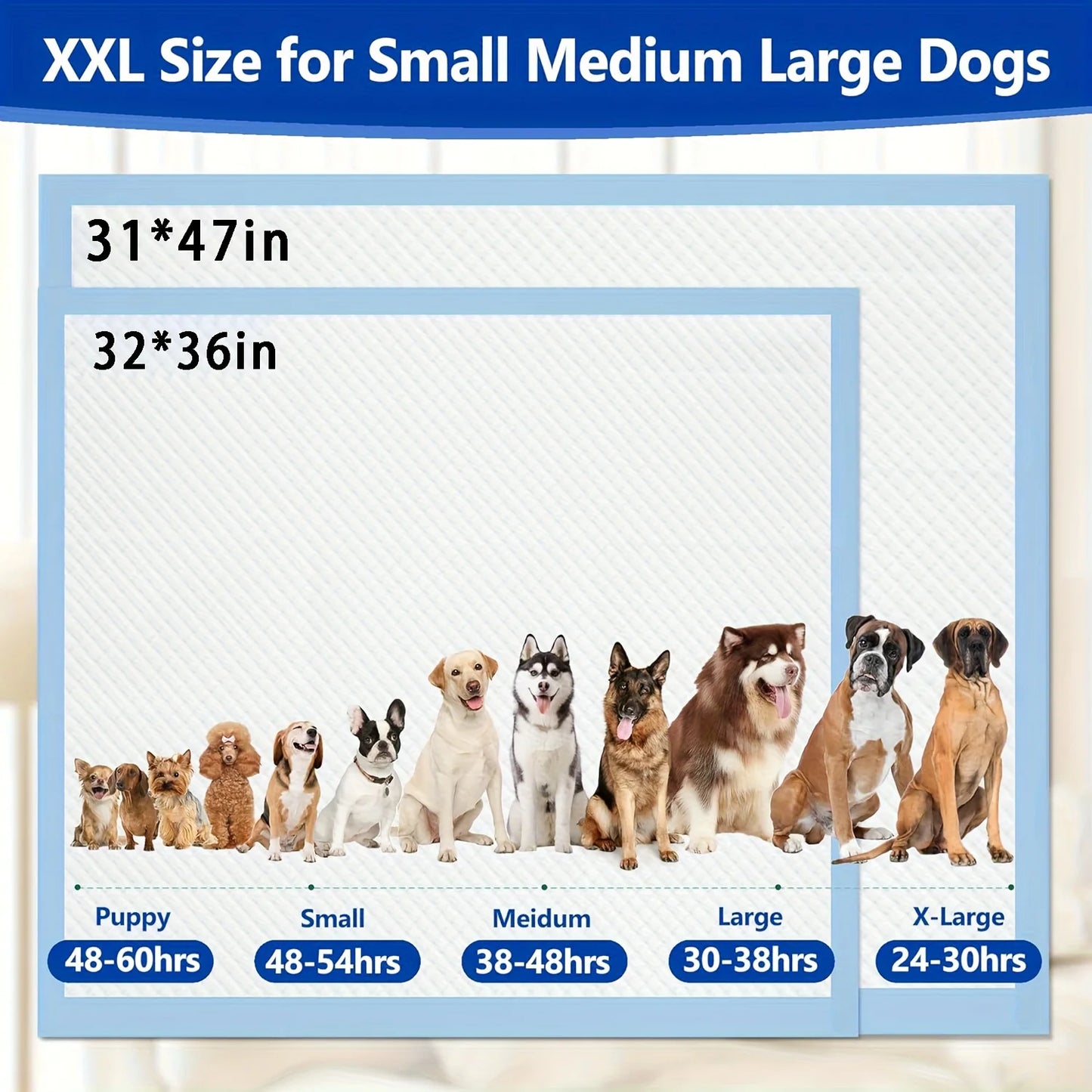 Ultra Absorbent 8 Layer Dog Pee Pad Quick Dry Leakproof