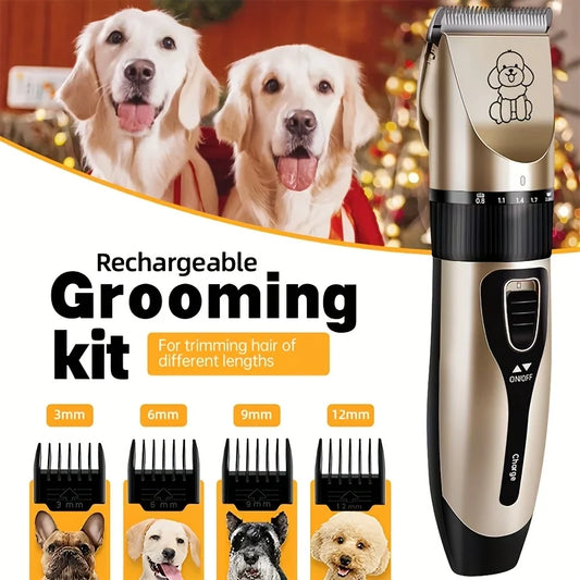 Low Noise USB Rechargeable Pet Grooming Kit With Ceramic Blades