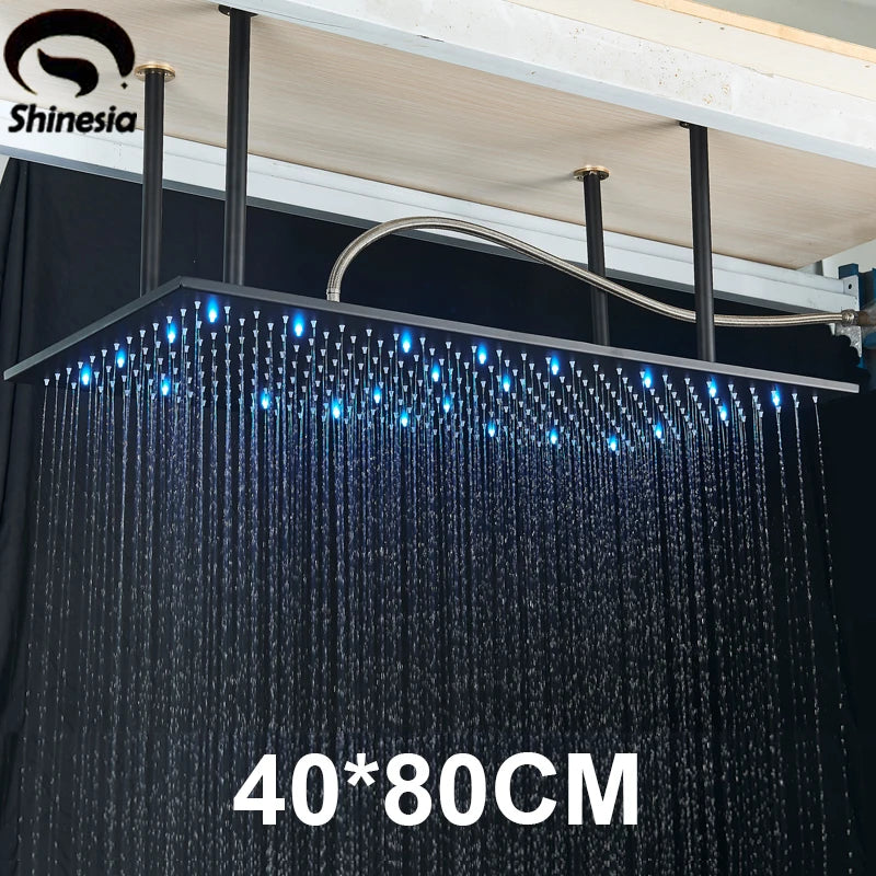 Shinesia LED Rainfall Shower System Ceiling Mounted