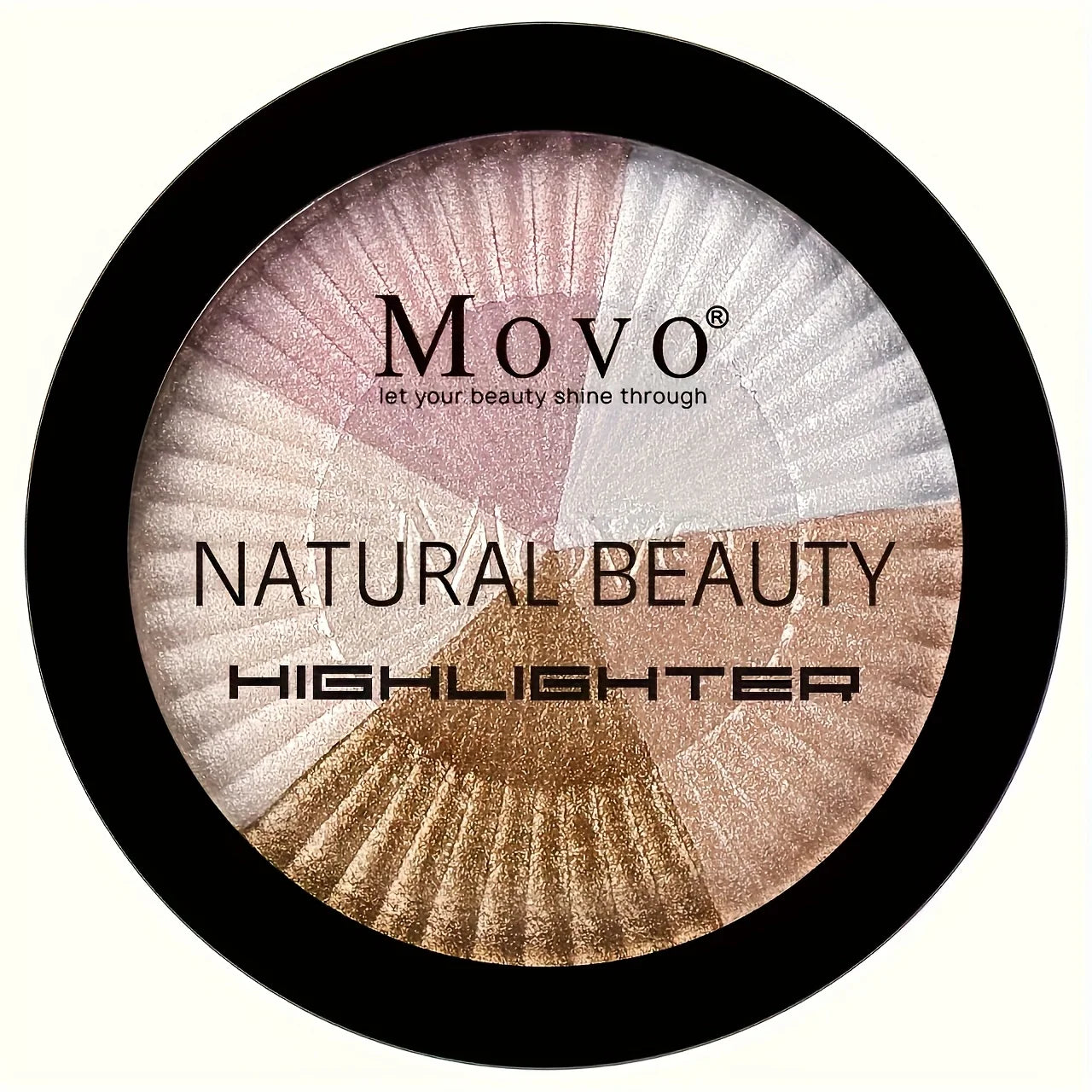 Movo Five Color Highlighter Powder Palette With Pearly Shimmer