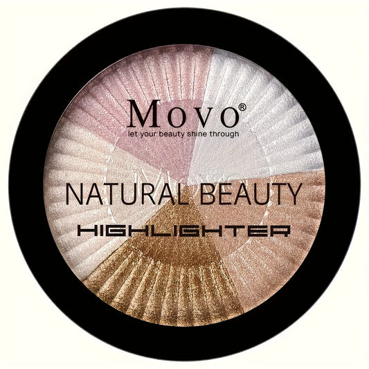 Movo Five Color Highlighter Powder Palette With Pearly Shimmer