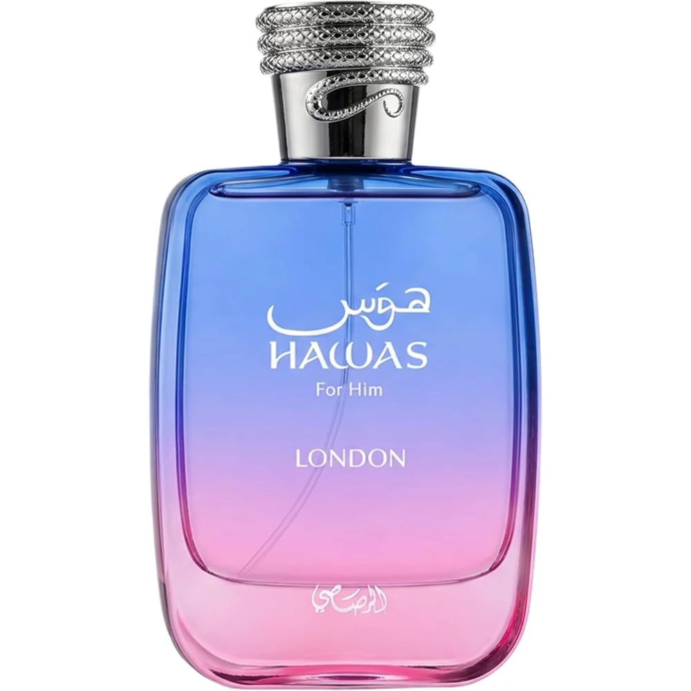 Hawas London & Atlantis For Men Eau De Parfum Combo Set, 100ml Fresh Aquatic Woody Men Cologne Kit, Long Lasting City Inspired Masculine Fragrance Luxury Gift Pack For Him