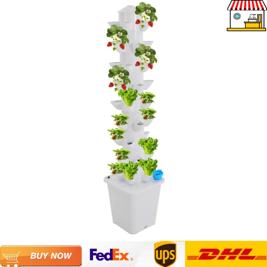 Hydroponic Garden Vertical Tower 45-Hole Planting System