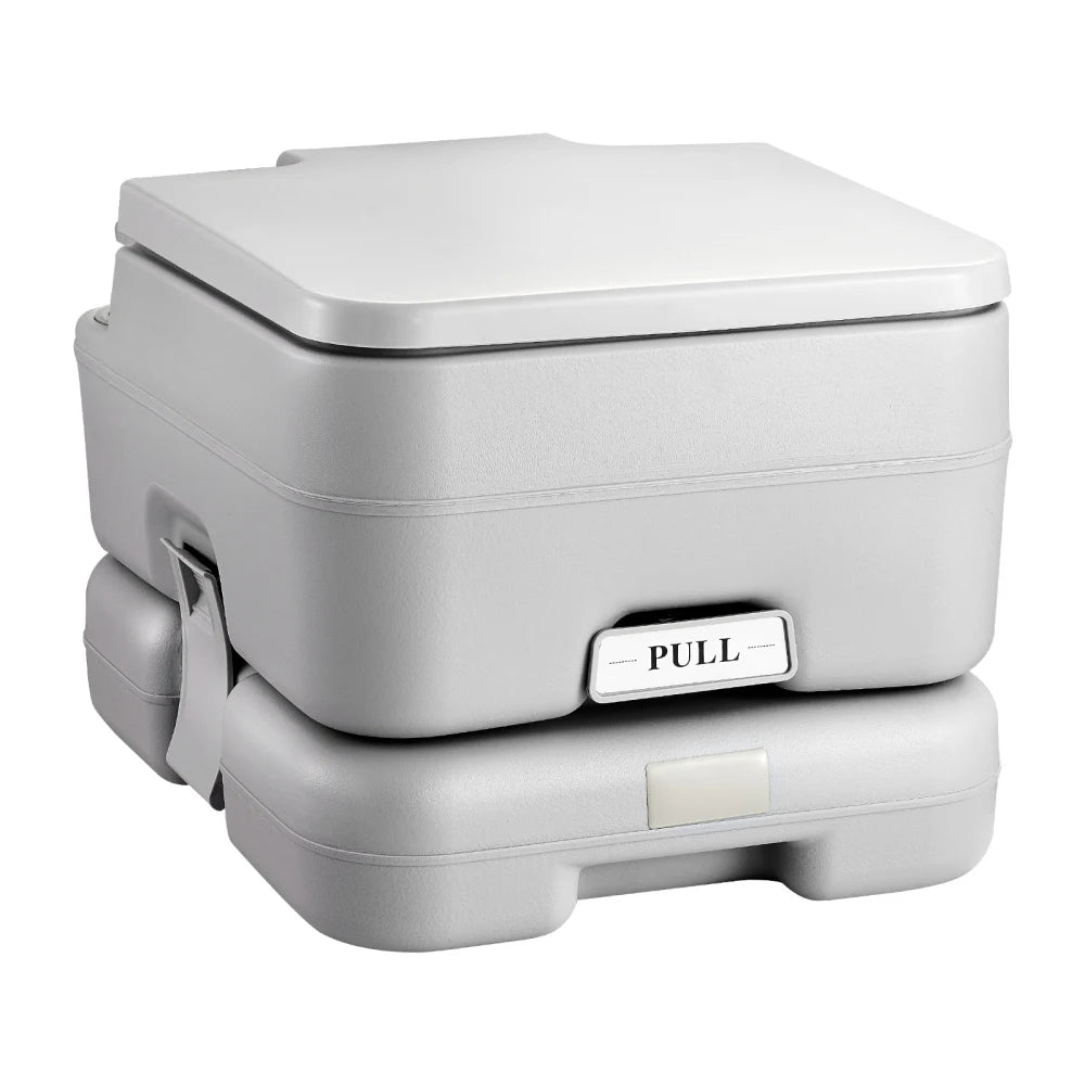 Portable Toilet for Camping with Carry Bag, RV Toilet with 3.2 Gal Waste Tank, Push-Button Pressurized Flush Commode, Leak-proof and Odourless Travel Toilet for Adults Kids Camping Car