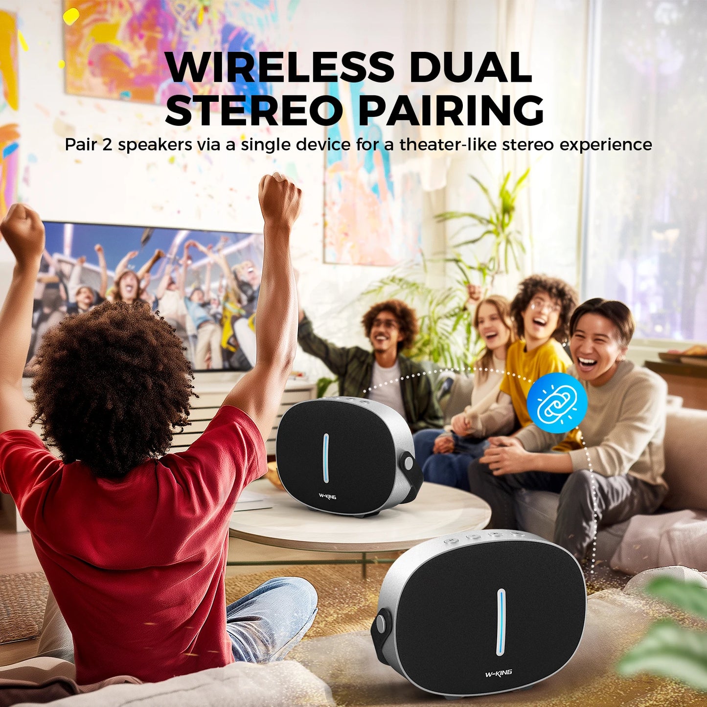 W-King T8II Portable Bluetooth Speaker Boombox Powerful Bass