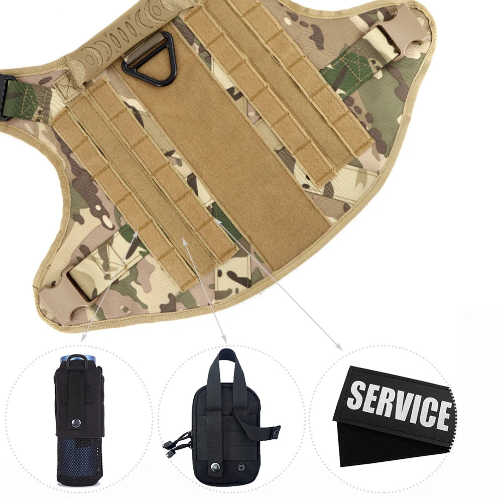 PETRAVEL Tactical Dog Harness Leash Set For Malinois