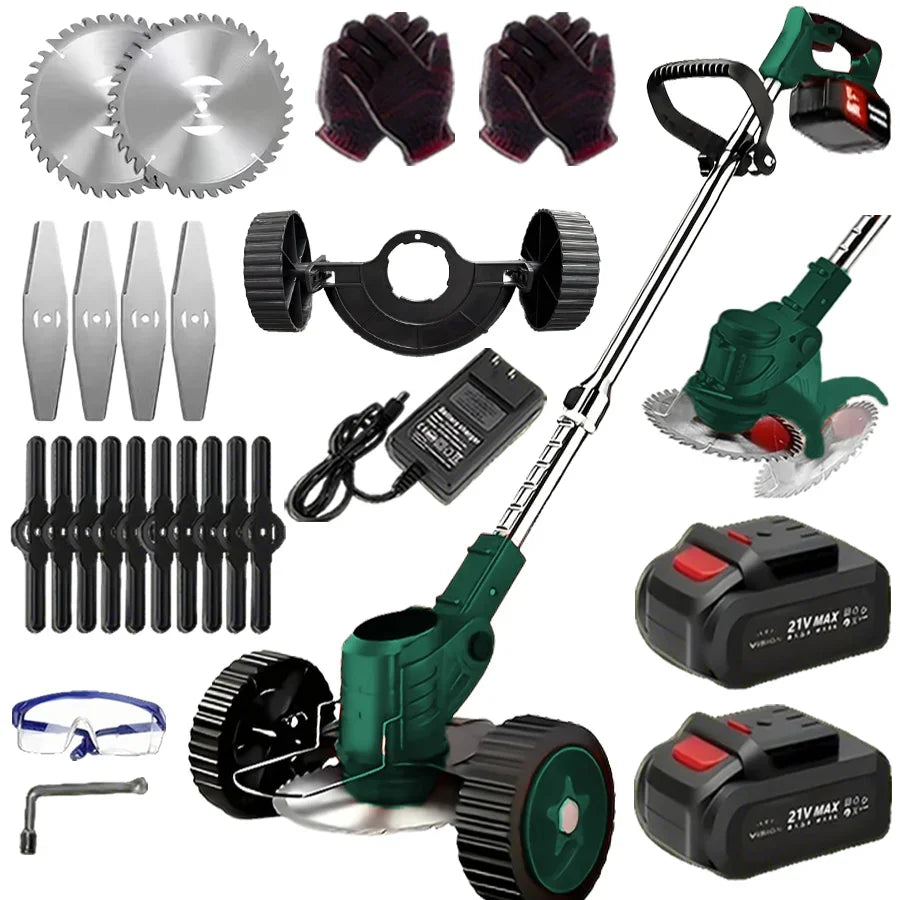 Wireless Portable Weed Trimmer With Dual Batteries For Lawn Care