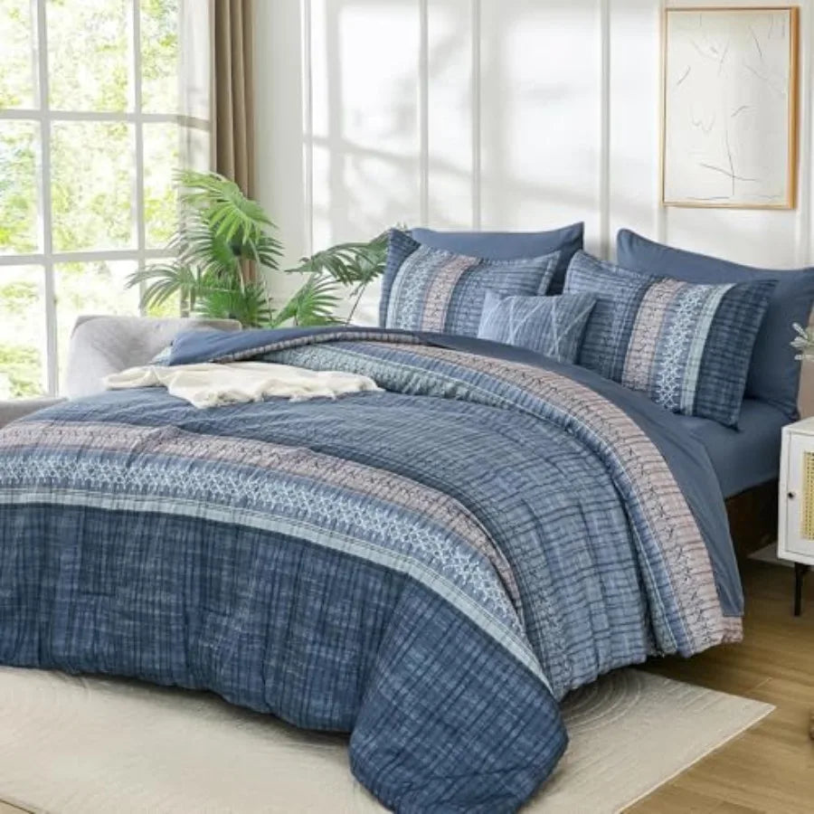 Boho King Comforter Bedding Set Duvet Cover and Pillowcases