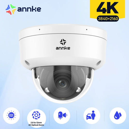 ANNKE 8MP 4K Dual Light Varifocal Dome IP Camera