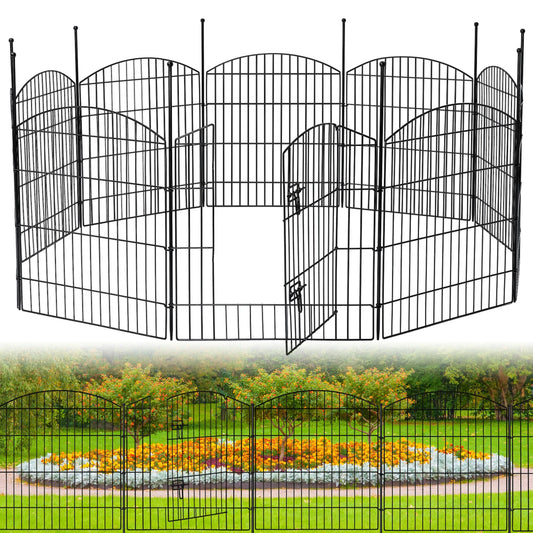 No Dig Decorative Garden Fence With Gate Nine Panels