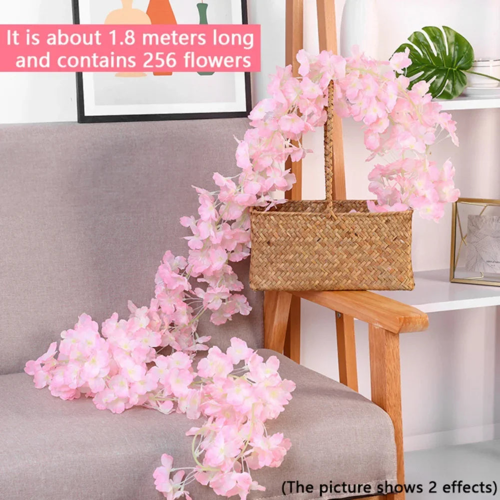 Artificial Sakura Flowers Vine For Wedding Decor