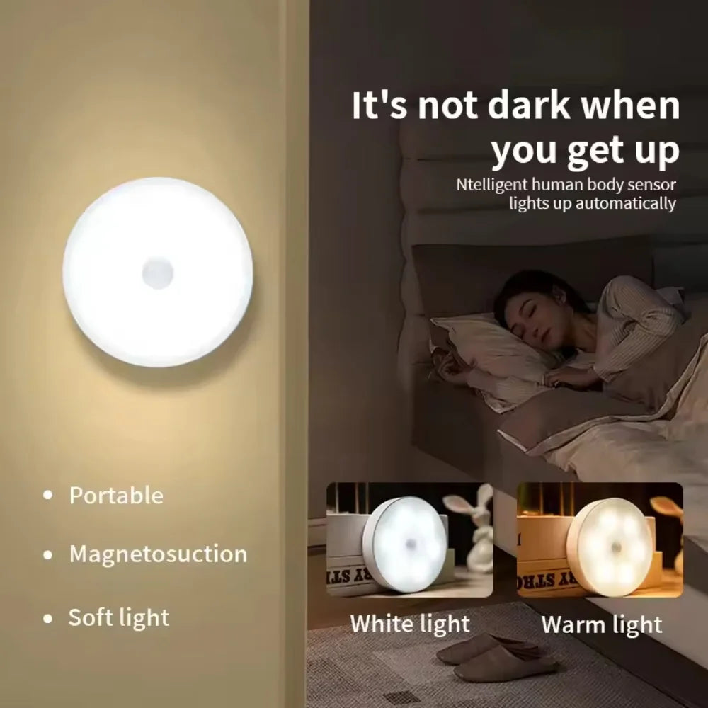 Motion Sensor Night Light USB Rechargeable for Home Hallway