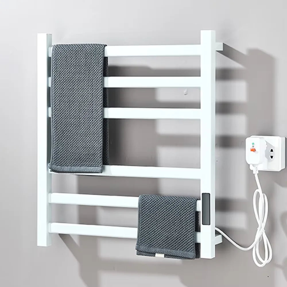 Electric Towel Dryer Black/White Bathroom Electric Rack Digital Display Temperature Time Control Towel Warmer Rail