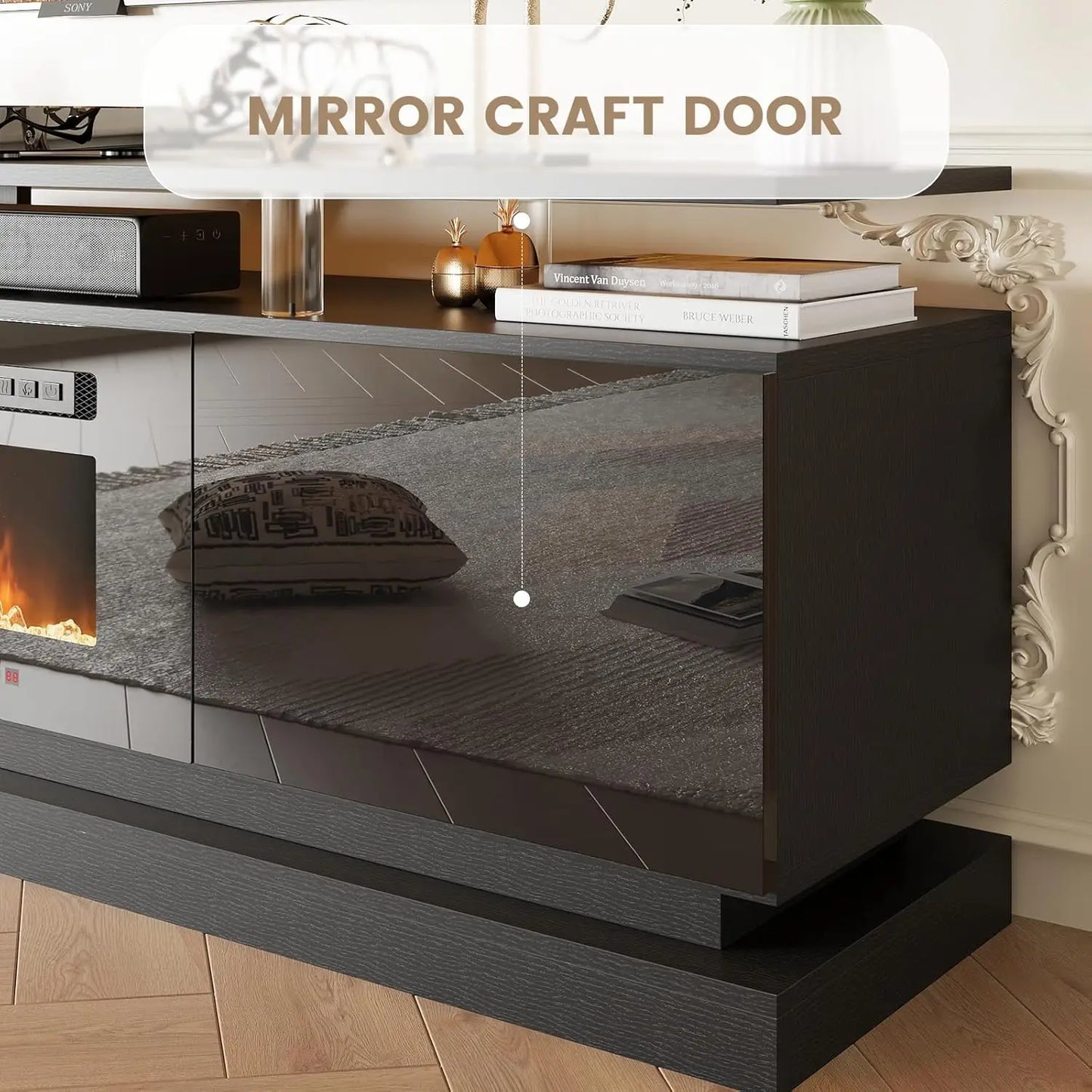 Modern Fireplace TV Stand Media Console For Televisions