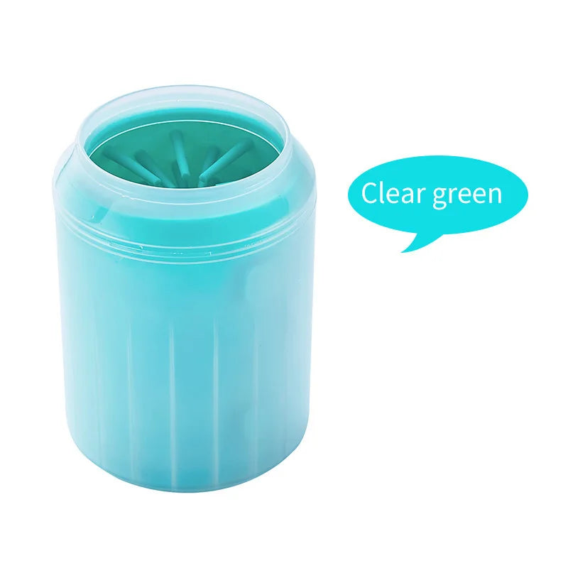 Portable Paw Wash Cup With Soft Silicone Brush For Pets