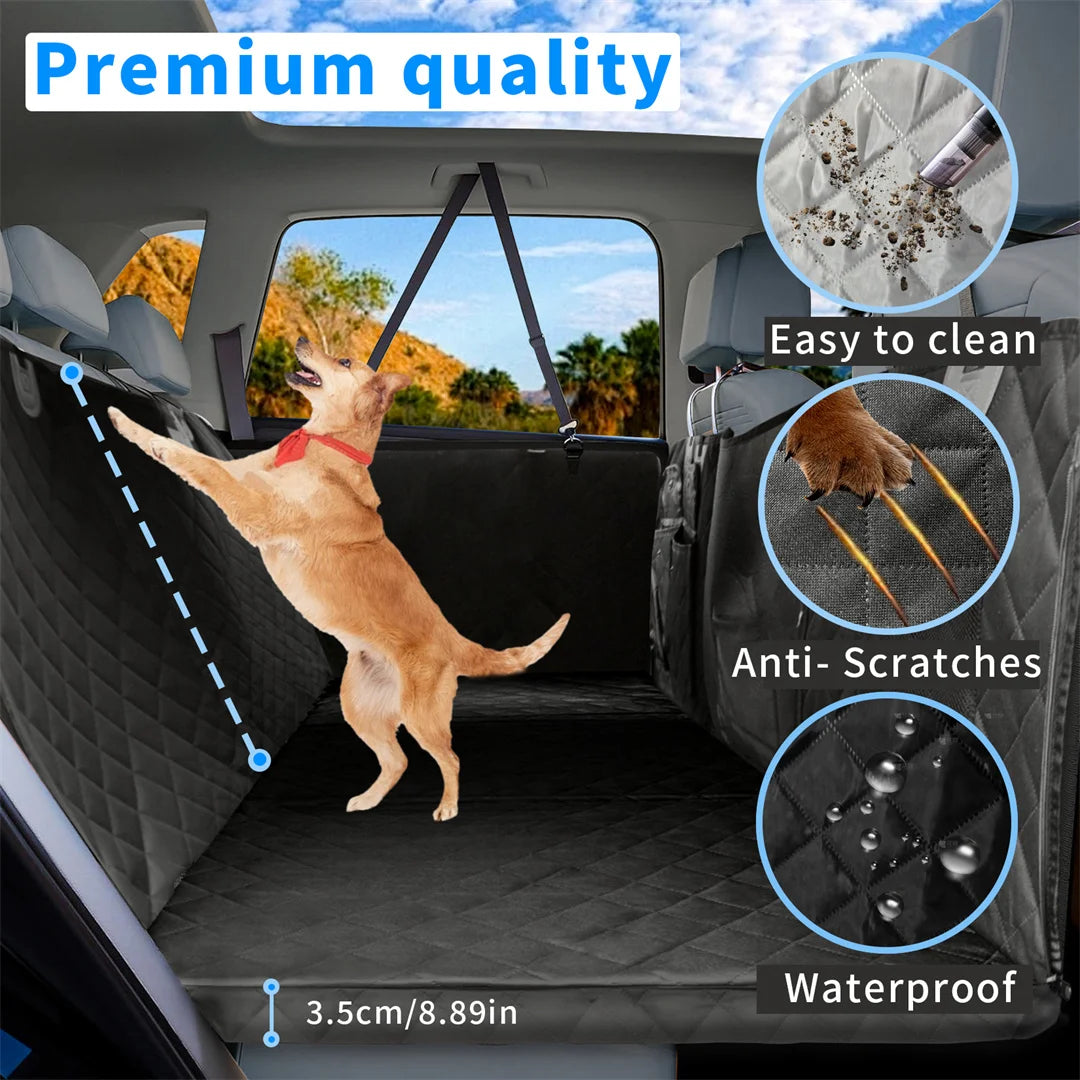 BINGOPAW Waterproof Dog Car Seat Cover Hammock For Backseat Travel