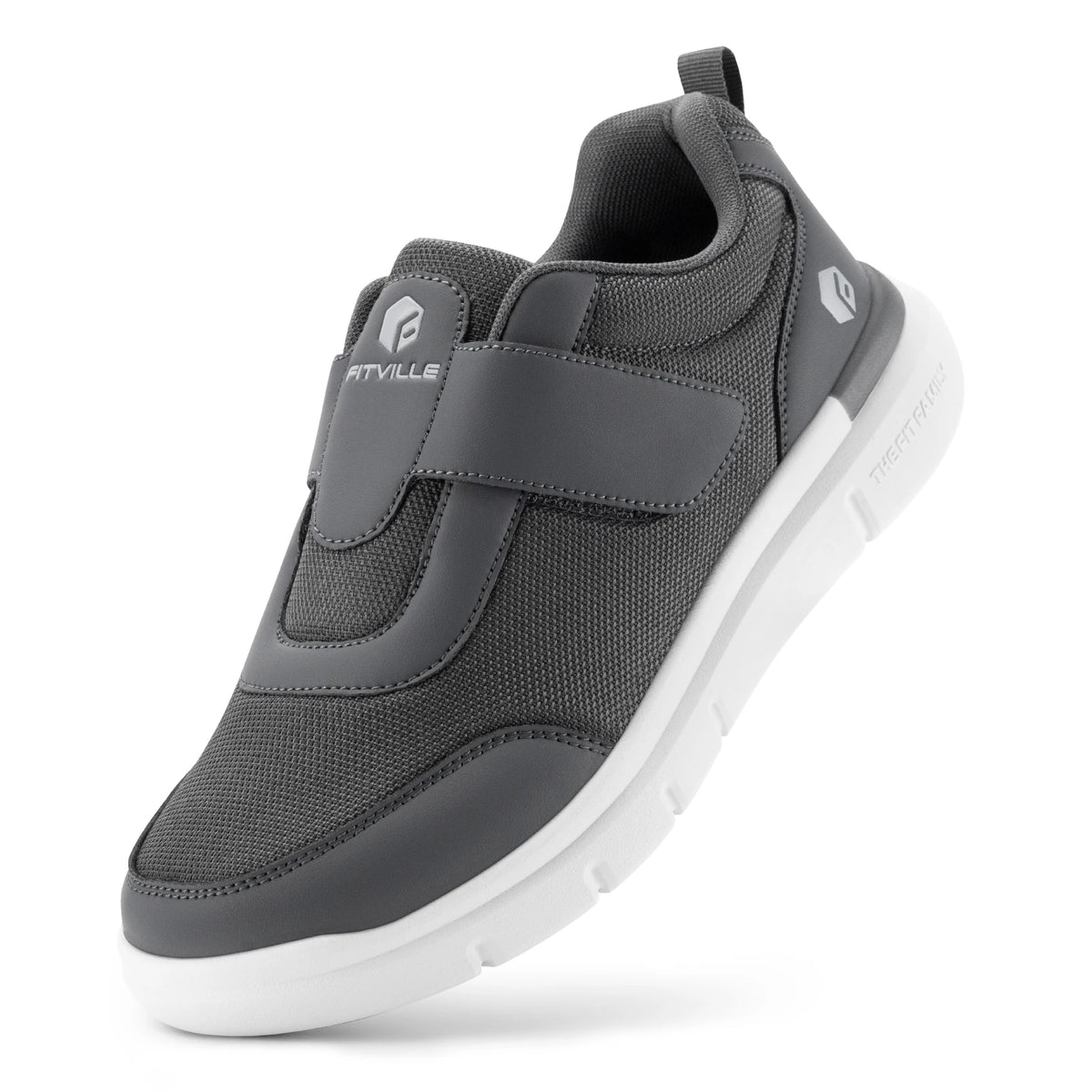 FitVille Men's Extra Wide Diabetic Orthopedic Walking Shoes Adjustable Fit