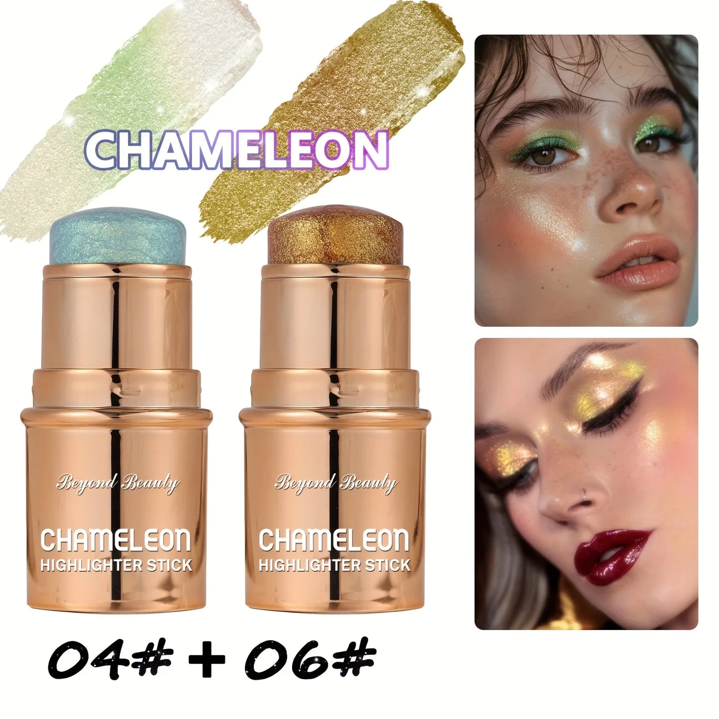 BEYONDBEAUTY Chameleon Holographic Glitter Highlighter Stick