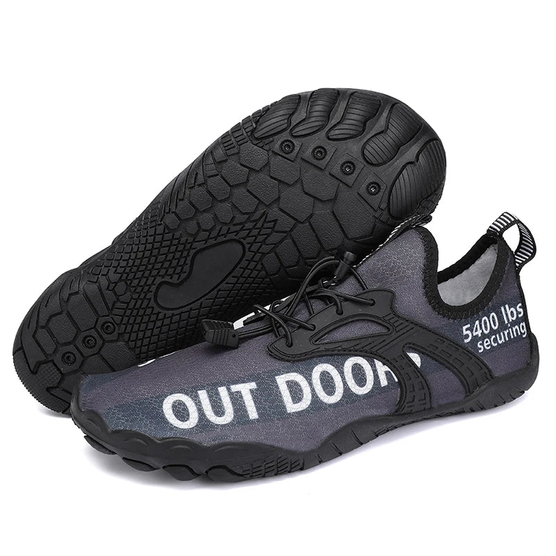 Men Water Shoes Swimming Barefoot Quick Dry Lightweight Aqua Sneakers Outdoor Sports Five Fingers Upstream Wading Shoes Summer Breathable Surfing Sandals Beach Trekking New Big Size